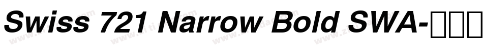 Swiss 721 Narrow Bold SWA字体转换